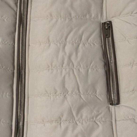 Long tall Sally winter vestsize 14faux fur collarbeigetan - Picture 3 of 6